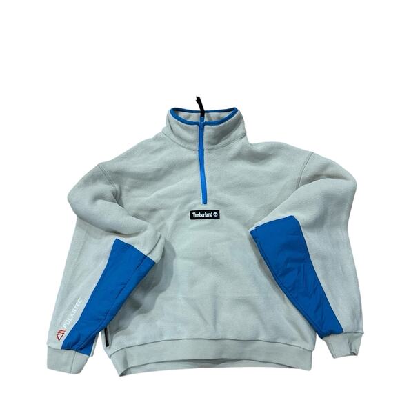 Timberland Fleece Half Zip Jacket Sweatshirt-    Size Large - Picture 5 of 9